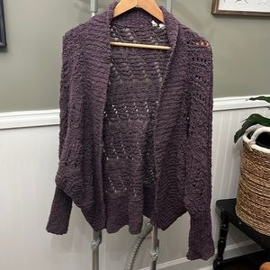 Moth by Anthropologie purple cardigan
